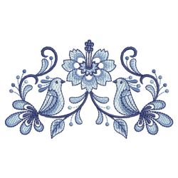 Blue and White Birds 1 08 machine embroidery designs