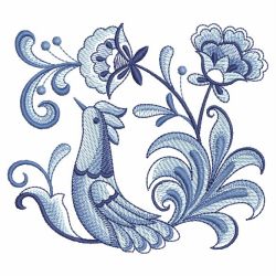 Blue and White Birds 2 01 machine embroidery designs