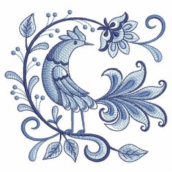 Blue and White Birds 2 02 machine embroidery designs