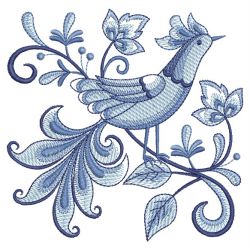 Blue and White Birds 2 03 machine embroidery designs