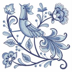 Blue and White Birds 2 04 machine embroidery designs