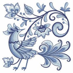 Blue and White Birds 2 05 machine embroidery designs