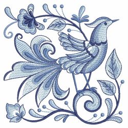 Blue and White Birds 2 06 machine embroidery designs