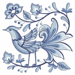 Blue and White Birds 2 08 machine embroidery designs