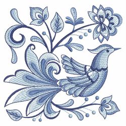 Blue and White Birds 2 09 machine embroidery designs