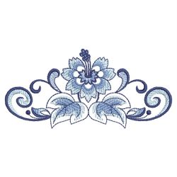Blue and White Borders 05 machine embroidery designs
