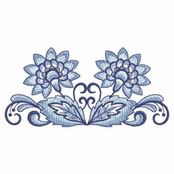 Blue and White Borders 06