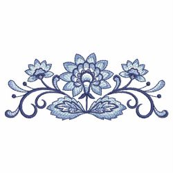 Blue and White Borders 07 machine embroidery designs