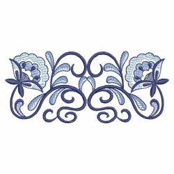 Blue and White Borders 10 machine embroidery designs