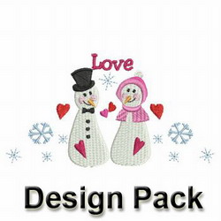 Valentine Snowman machine embroidery designs