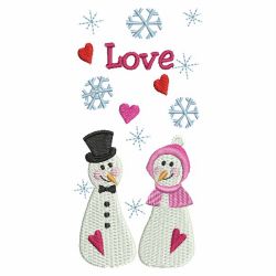 Valentine Snowman 01 machine embroidery designs