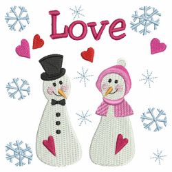 Valentine Snowman 03 machine embroidery designs