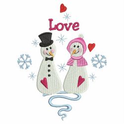 Valentine Snowman 04 machine embroidery designs