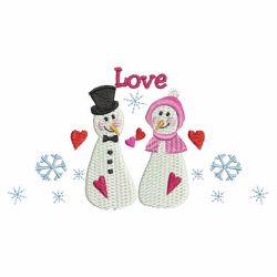 Valentine Snowman 06 machine embroidery designs