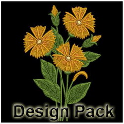 Elegant Cornflower machine embroidery designs