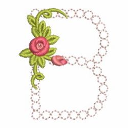 Crystal Rose Alphabets 02 machine embroidery designs