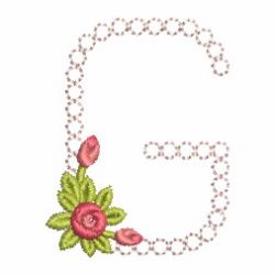 Crystal Rose Alphabets 07 machine embroidery designs