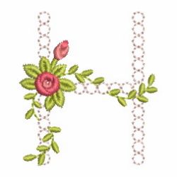 Crystal Rose Alphabets 08 machine embroidery designs