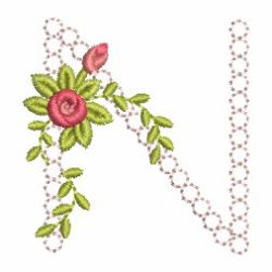 Crystal Rose Alphabets 14 machine embroidery designs