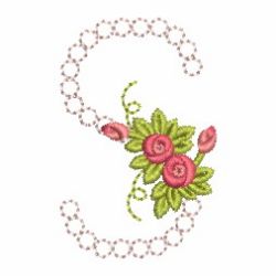 Crystal Rose Alphabets 19 machine embroidery designs
