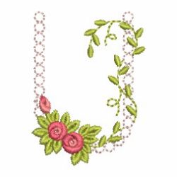 Crystal Rose Alphabets 21 machine embroidery designs