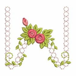 Crystal Rose Alphabets 23 machine embroidery designs