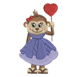 Cute Valentine Monkey 06 machine embroidery designs