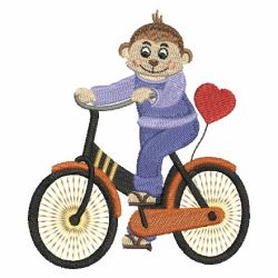 Cute Valentine Monkey 11 machine embroidery designs