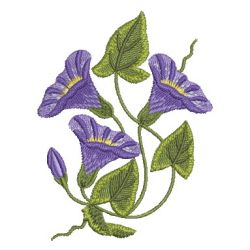 Cute Morning Glory 03 machine embroidery designs