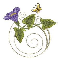 Cute Morning Glory 12 machine embroidery designs