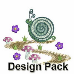 Spring Small Snail machine embroidery designs