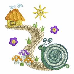 Spring Small Snail 06 machine embroidery designs