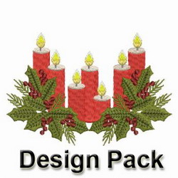 Christmas Candles machine embroidery designs