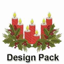 Christmas Candles machine embroidery designs