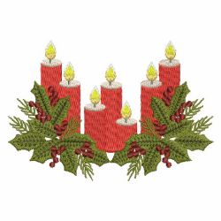 Christmas Candles 09 machine embroidery designs