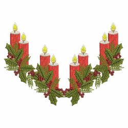 Christmas Candles 16 machine embroidery designs