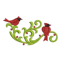 Heirloom Cardinal Adornment 06 machine embroidery designs