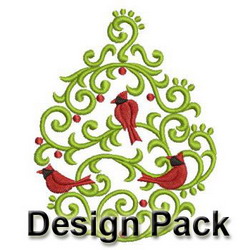 Curly Christmas machine embroidery designs