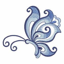 Blue and White Butterfly 07 machine embroidery designs