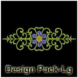 Heirloom Blue Flower Deco machine embroidery designs