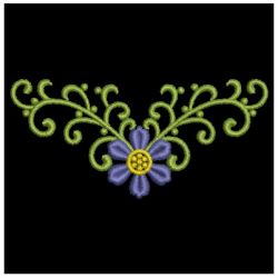 Heirloom Blue Flower Deco 02 machine embroidery designs