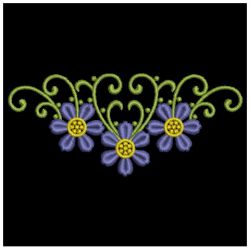 Heirloom Blue Flower Deco 06 machine embroidery designs