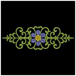 Heirloom Blue Flower Deco 09 machine embroidery designs