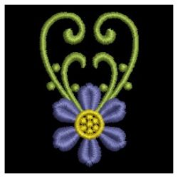 Heirloom Blue Flower Deco 11 machine embroidery designs