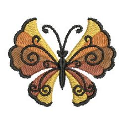 Black Edge Butterfly 06 machine embroidery designs