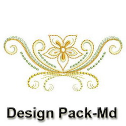 Heirloom Abstract Flower machine embroidery designs