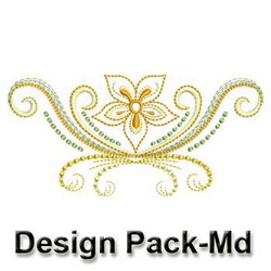 Heirloom Abstract Flower machine embroidery designs