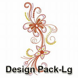 Colorful Abstract Flower machine embroidery designs