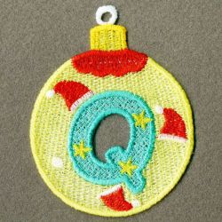 FSL Colorful Alphabet Ornaments 17 machine embroidery designs