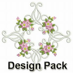 Heirloom Flower Symmetry machine embroidery designs